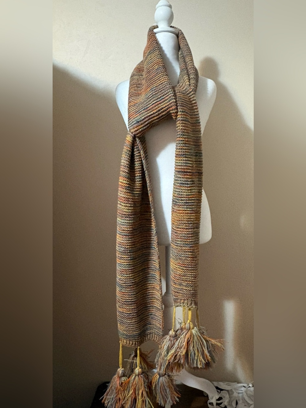 Alter’d State Knit Multicolor Tassel Scarf Women junior Accessories